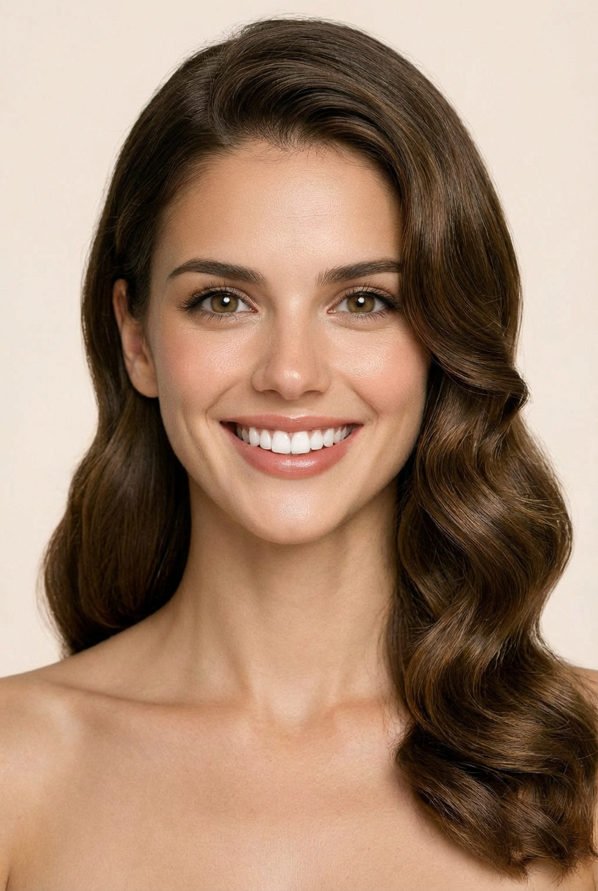 Side Part Hollywood Waves