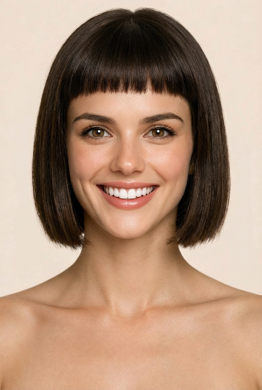 Blunt Bob with Baby Bangs